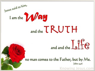 John 14:6 I Am The Way The Truth And The Life (white)